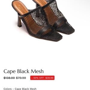 Black Mesh Women's Heels